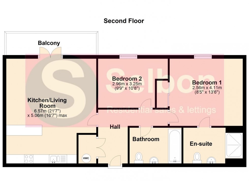 Floorplan for Rushley Way, Kennet Island, Reading