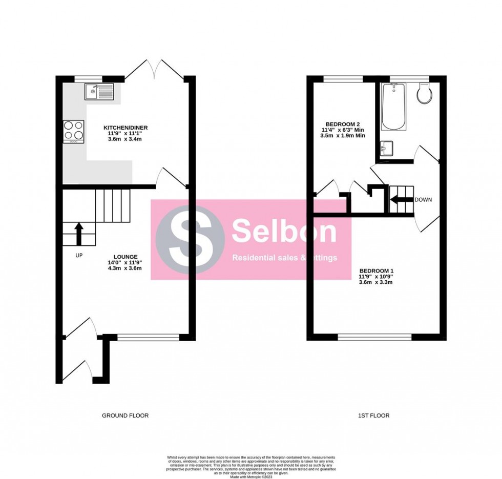 Floorplan for Appletree Way, Owlsmoor, Sandhurst