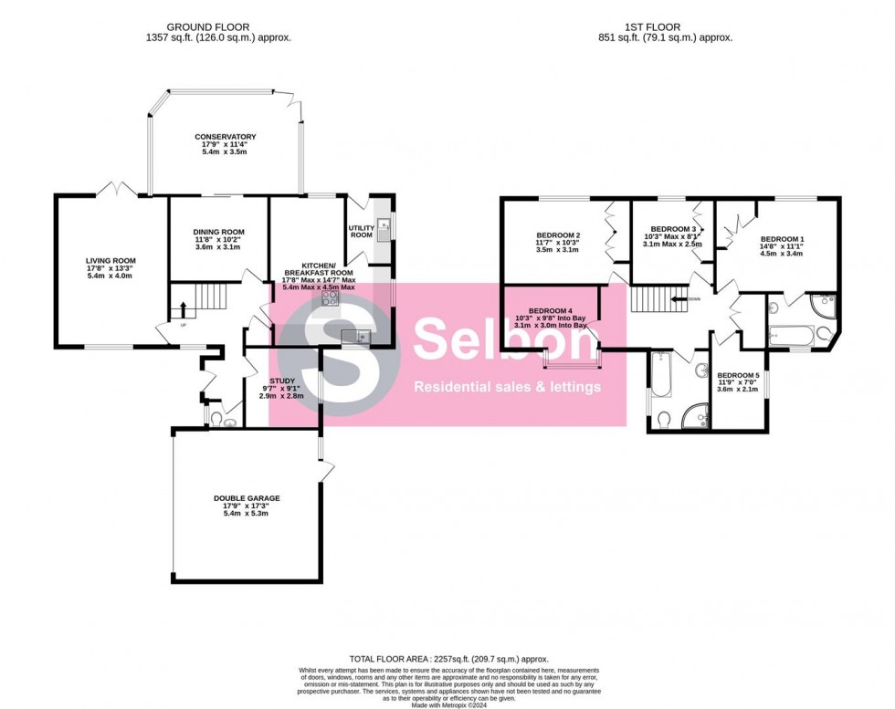 Floorplan for South Grove, Fleet