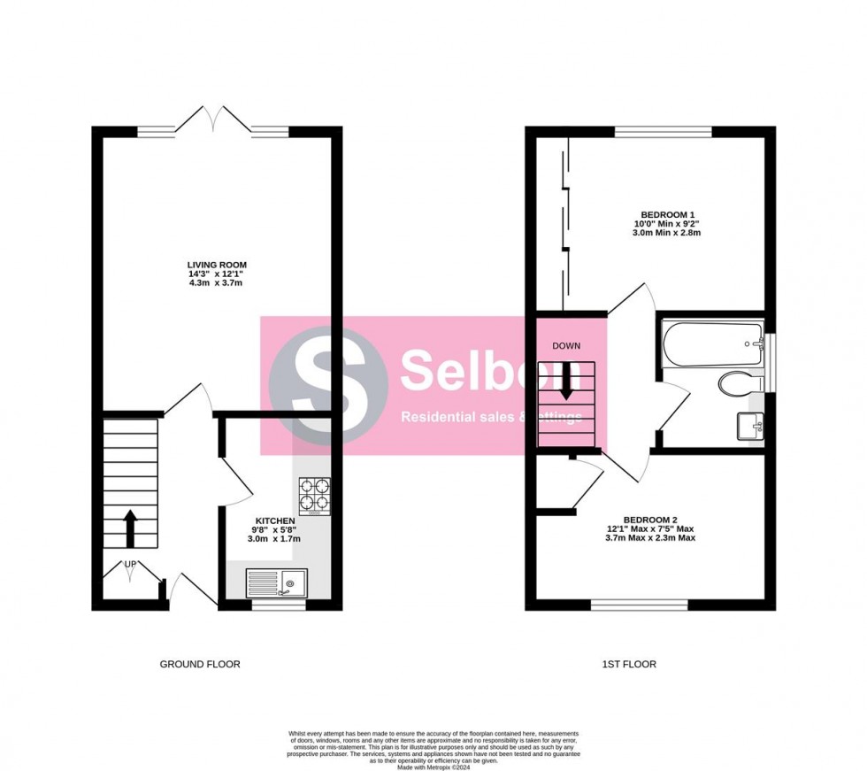 Floorplan for Nether Vell-Mead, Church Crookham, Fleet