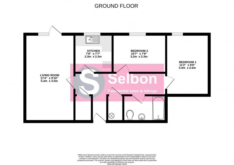 Floorplan for Pinewood Court, Fleet