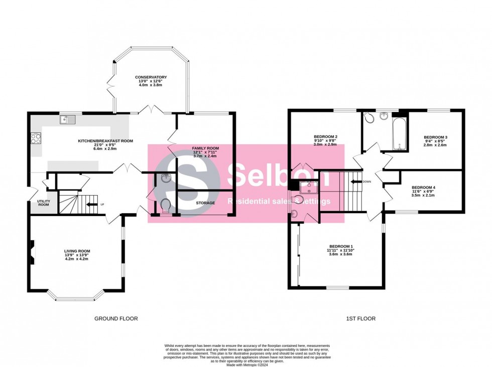 Floorplan for Brandon Road, Church Crookham, Fleet