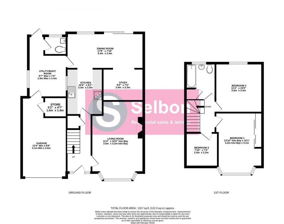 Floorplan for Ferndale Road, Church Crookham, Fleet