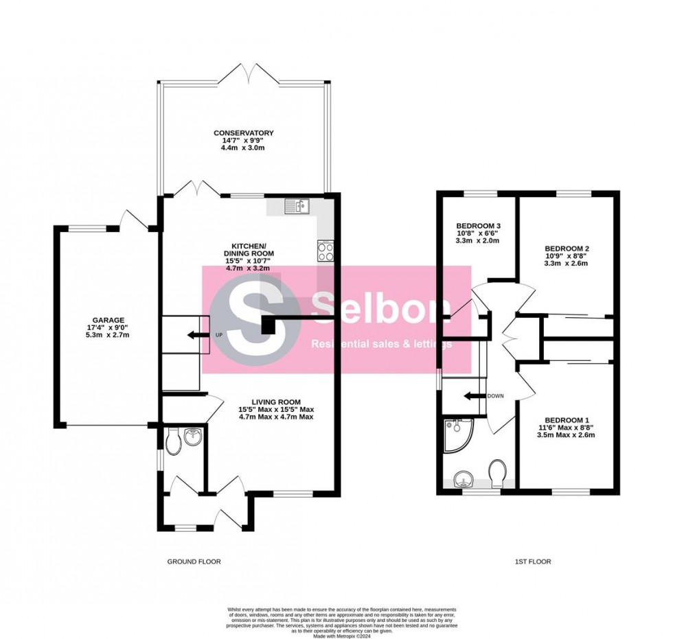 Floorplan for Barn Meadow Close, Church Crookham, Fleet