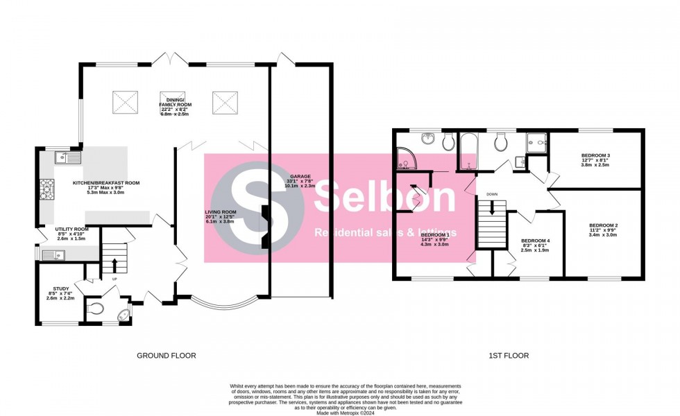 Floorplan for Tudor Way, Church Crookham, Fleet