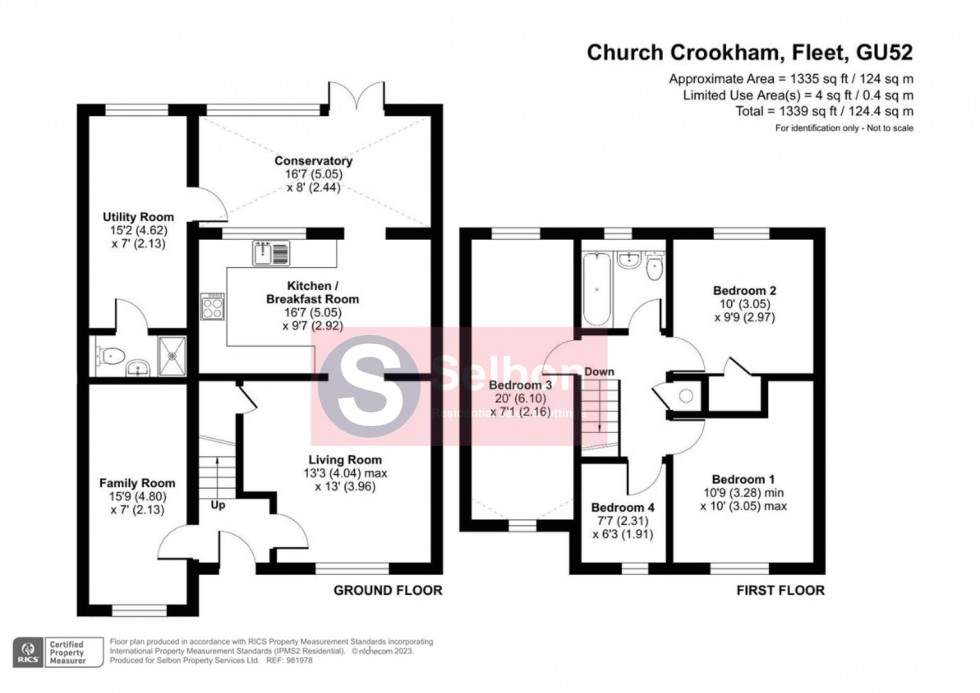 Floorplan for Earlsbourne, Church Crookham, Fleet