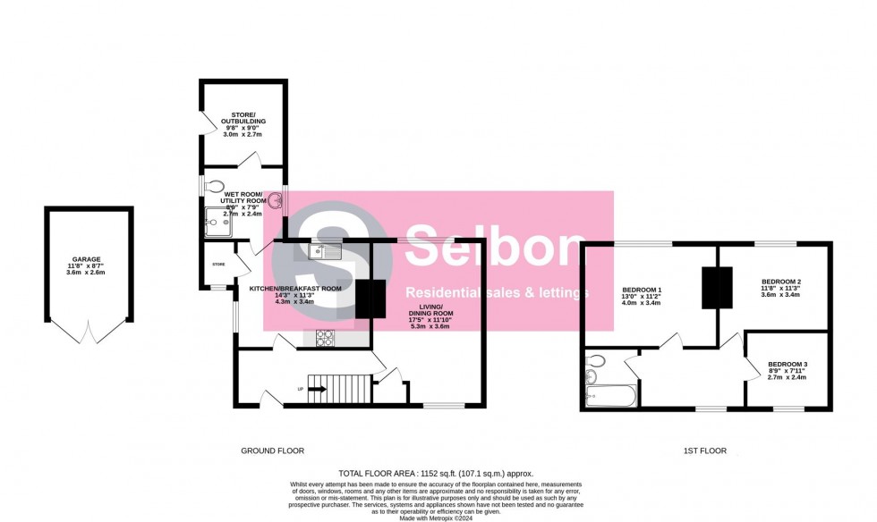 Floorplan for The Crescent, Crookham Village, Fleet