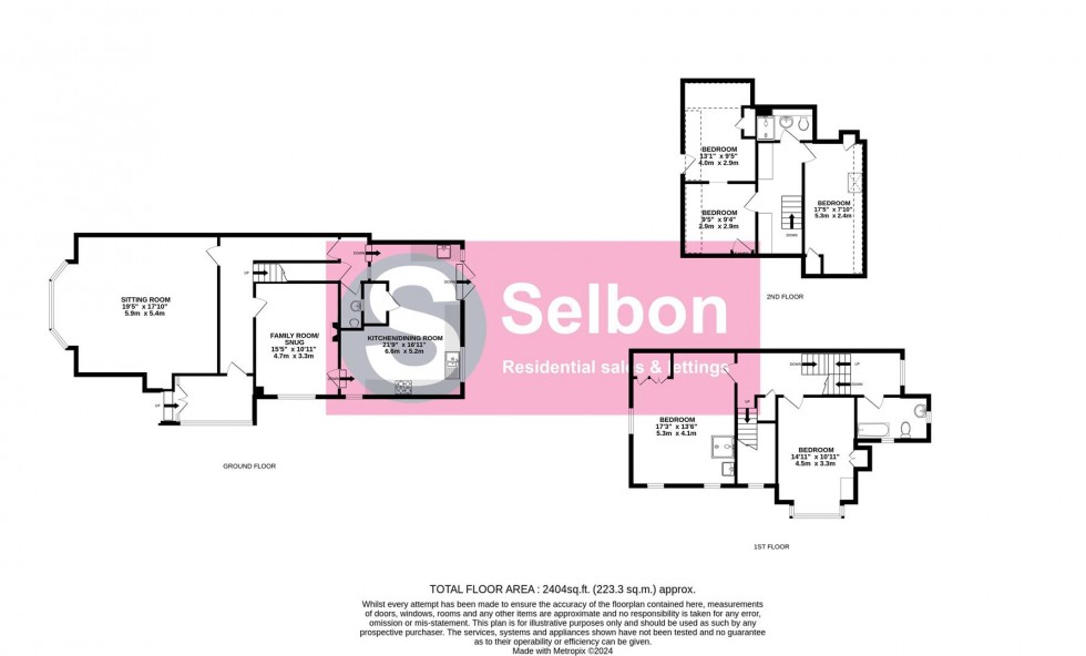 Floorplan for Gally Hill Road, Church Crookham, Fleet