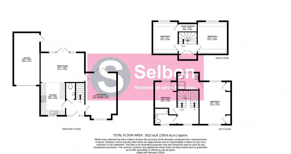 Floorplan for Redfields Meadow, Church Crookham, Fleet