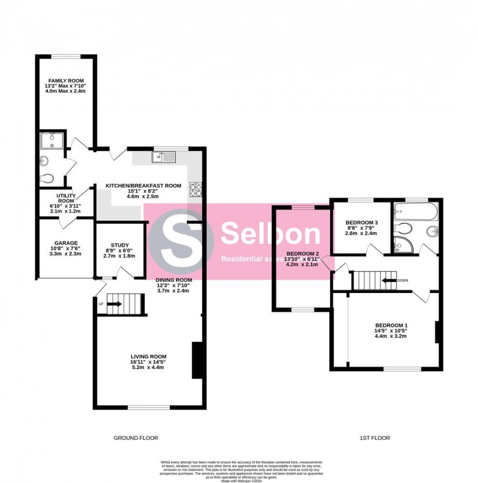 Floorplan for Heron Close, Church Crookham, Fleet