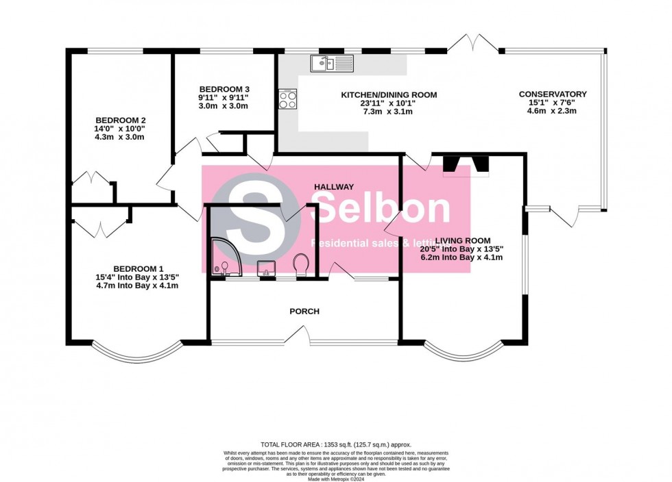 Floorplan for Reading Road South, Church Crookham, Fleet