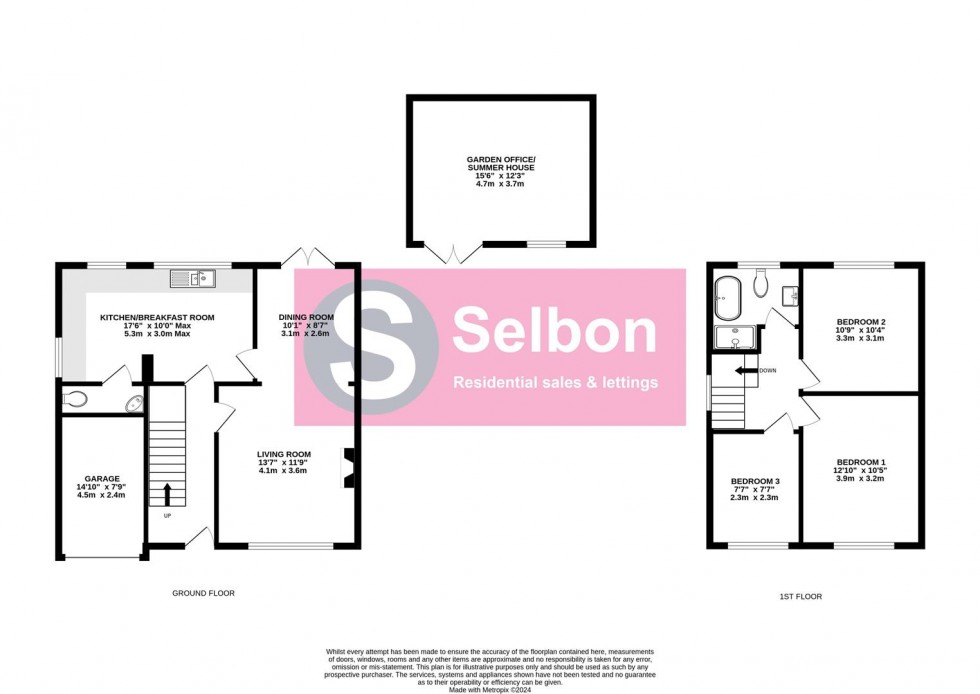 Floorplan for Chesilton Crescent, Church Crookham, Fleet