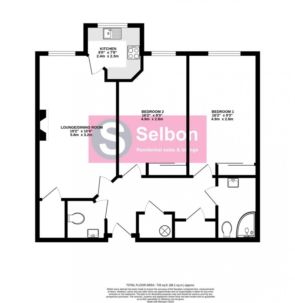 Floorplan for Branksomewood Road, Fleet