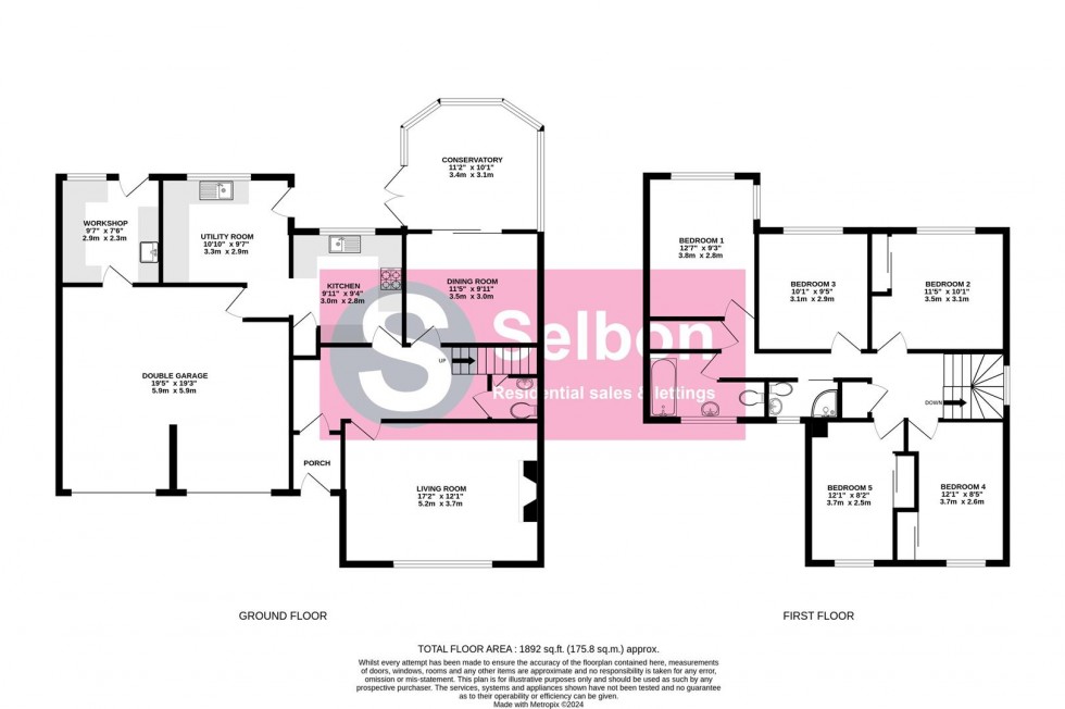 Floorplan for Barbara Close, Church Crookham, Fleet