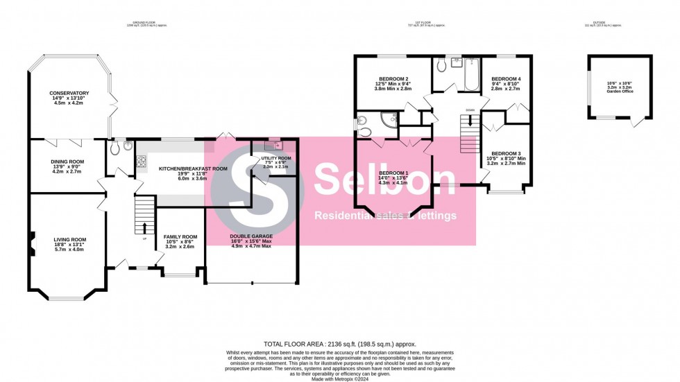 Floorplan for Levignen Close, Church Crookham, Fleet