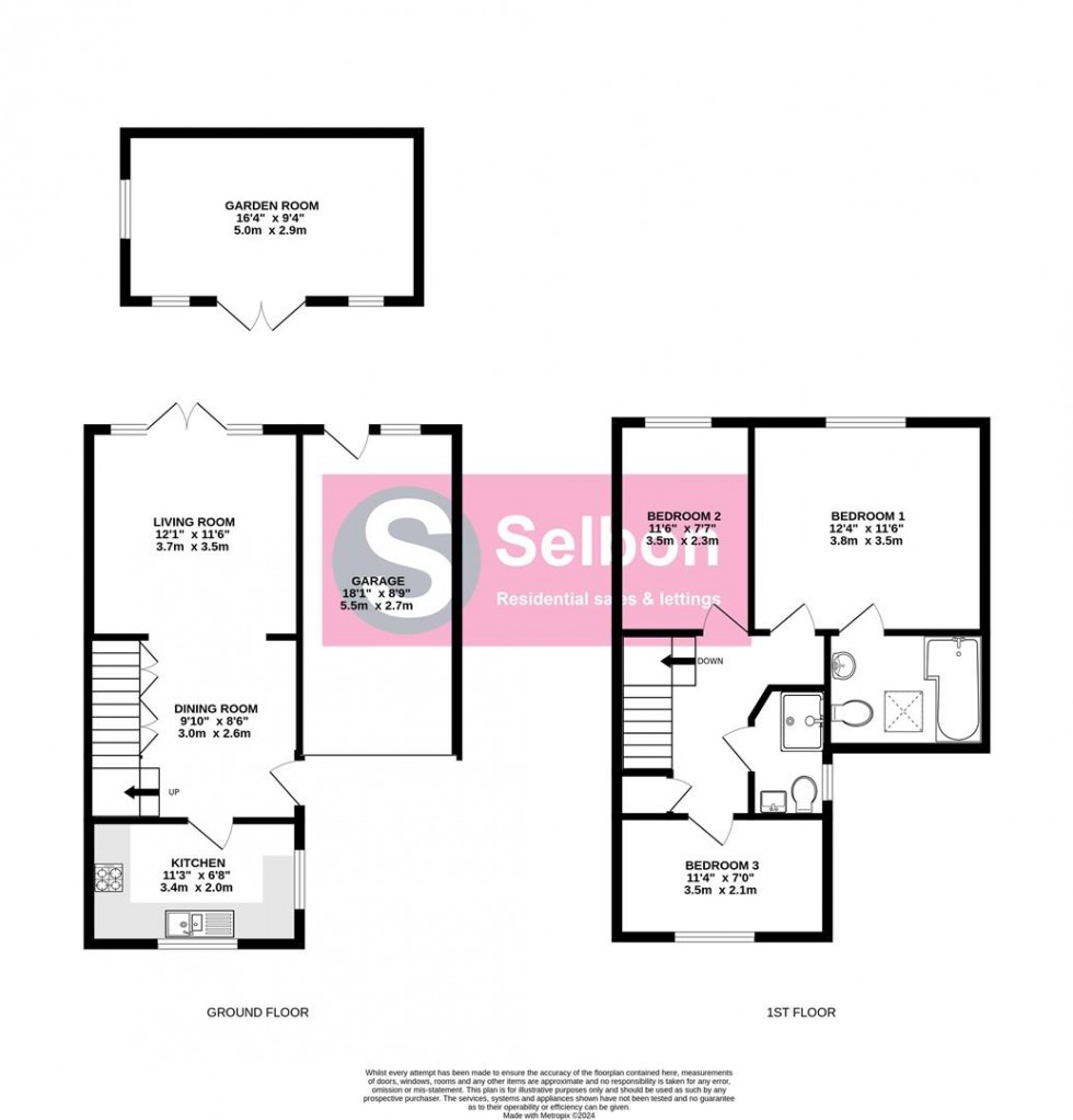 Floorplan for Oaken Copse, Church Crookham, Fleet