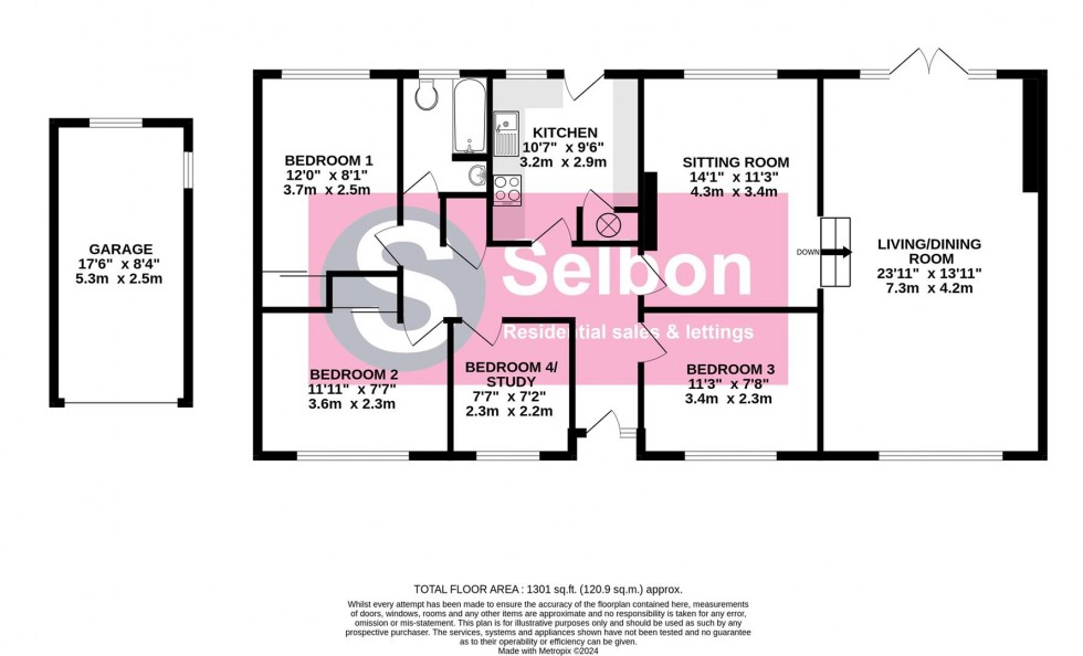 Floorplan for Grove Road, Church Crookham, Fleet