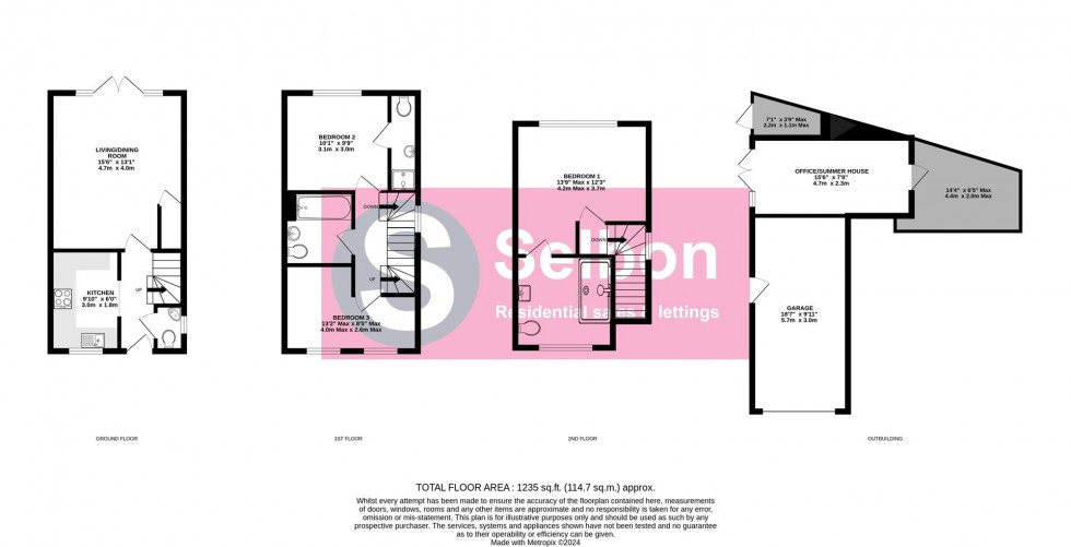 Floorplan for Tudgey Gardens, Crookham Village, Fleet