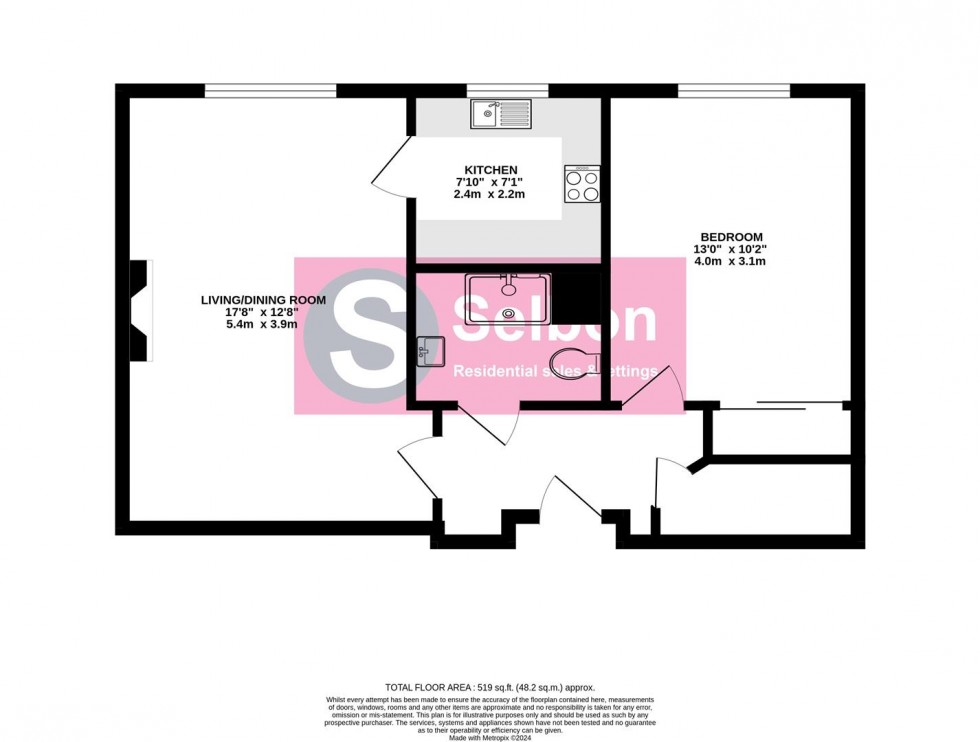 Floorplan for Branksomewood Road, Fleet