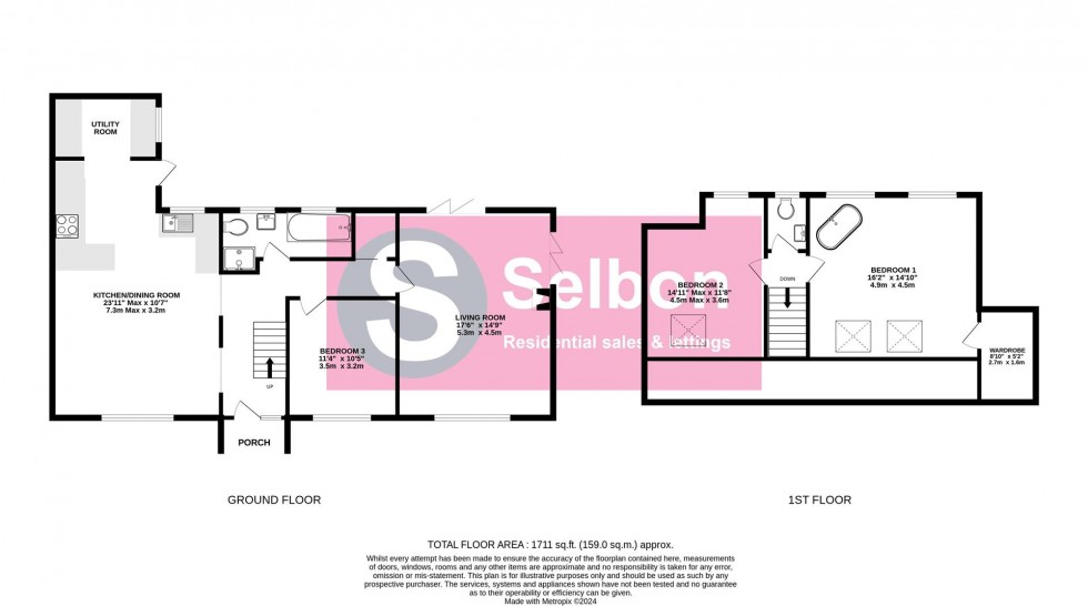 Floorplan for Chalky Lane, Dogmersfield, Hook