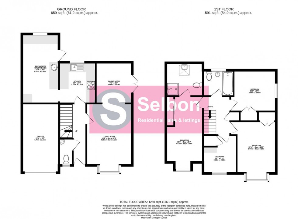 Floorplan for Saddleback Way, Fleet