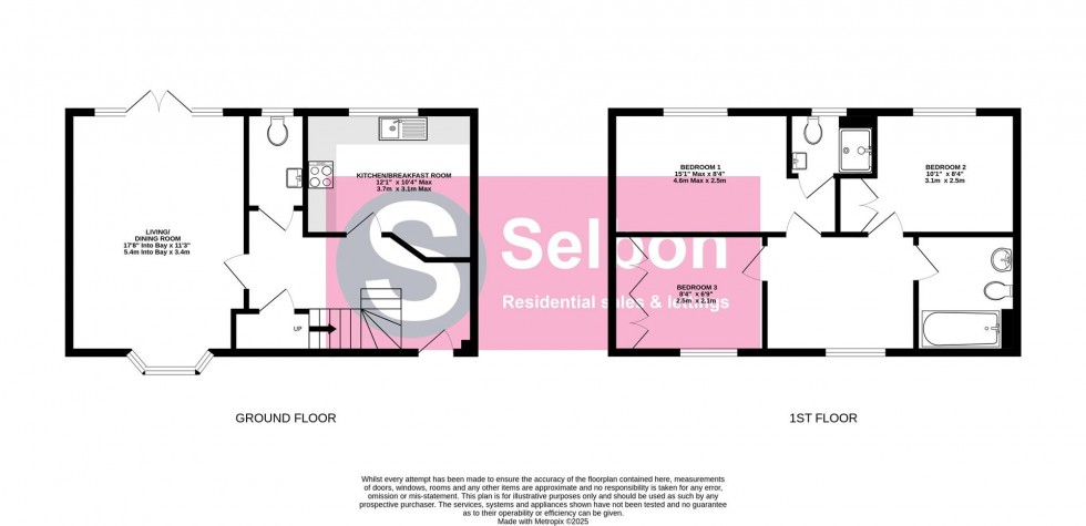 Floorplan for Jubilee Drive, Church Crookham, Fleet