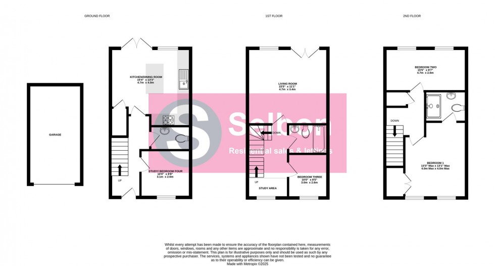 Floorplan for Jubilee Drive, Church Crookham, Fleet