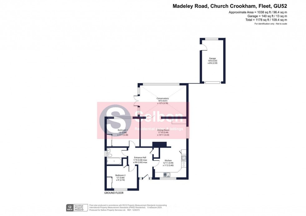 Floorplan for Madeley Road, Church Crookham, Fleet