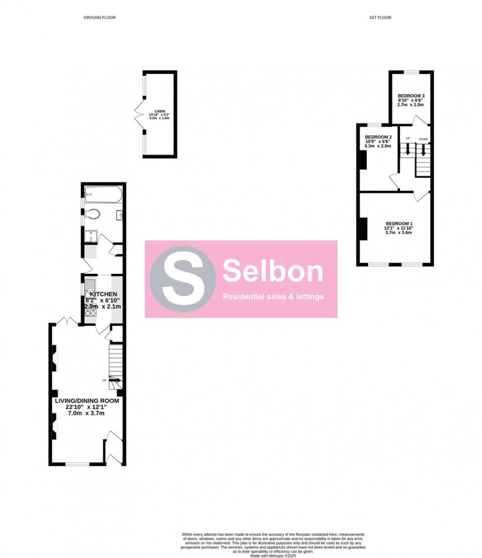 Floorplan for Cross Street, Farnborough