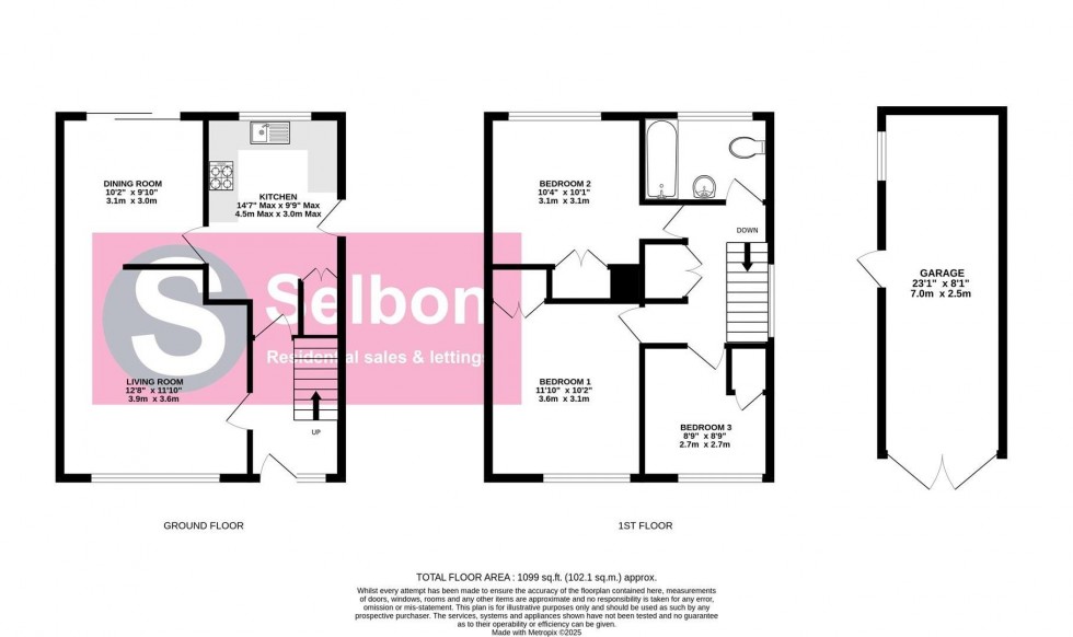 Floorplan for Gordon Avenue, Church Crookham, Fleet