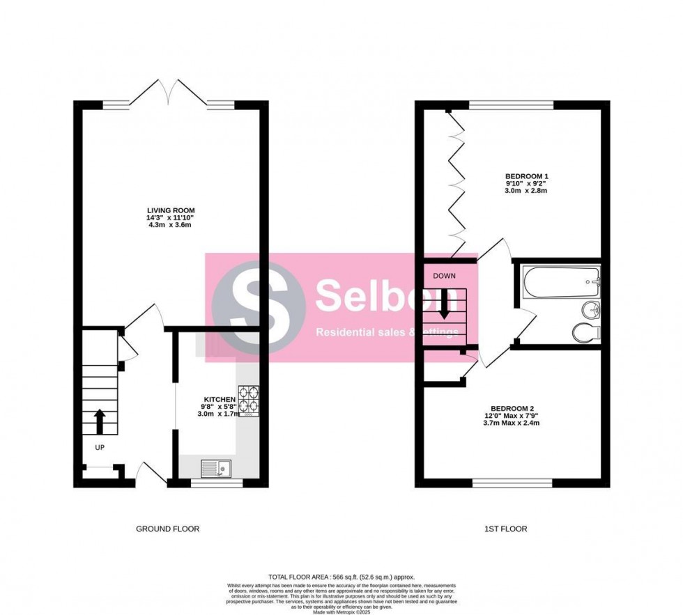 Floorplan for Barn Meadow Close, Church Crookham, Fleet