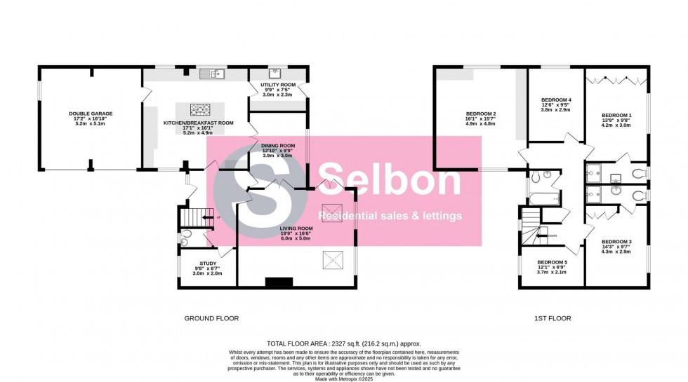 Floorplan for Daphne Drive, Church Crookham, Fleet