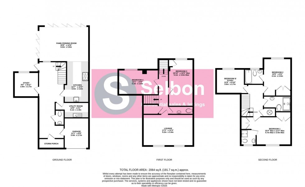 Floorplan for Elvetham Crescent, Fleet